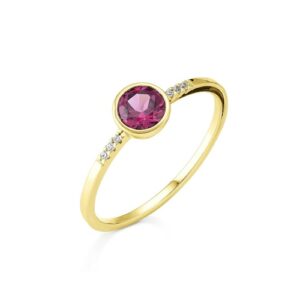 Orolino Fingerring »585/- Gelbgold Brillant/Rhodolith«