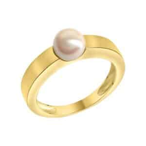 Orolino Fingerring »Gold 585 Akoya Perle weiss 6-6