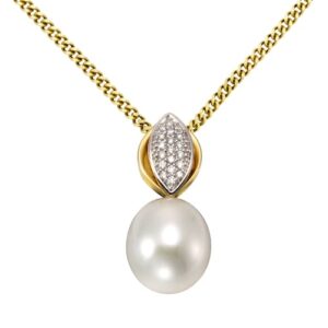 Orolino Kette mit Anhänger »585/- Gelbgold Perle Brillanten«