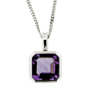 Orolino Kette mit Anhänger »585/- Weißgold Amethyst Achteck«