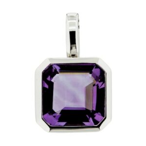 Orolino Kettenanhänger »585 Gold weiß Amethyst Achteck«