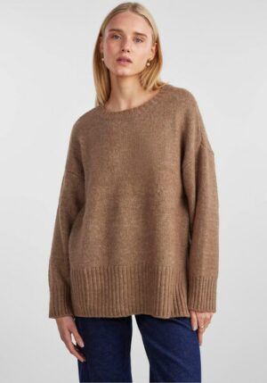 pieces Strickpullover »PCNANCY LS LOOSE O-NECK KNIT NOOS BC«