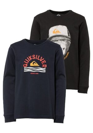 Quiksilver Longsleeve »Jungen Doppelpack mit Logodruck«