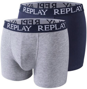 Replay Boxershorts »BOXER Style 01/C Basic Cuff Logo 2pcs Box«