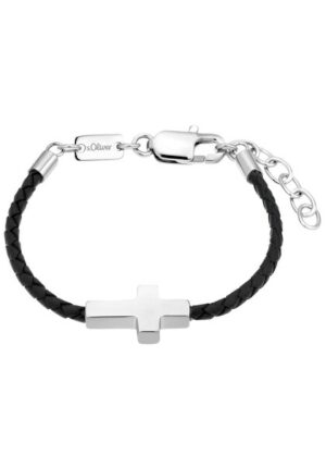 s.Oliver Junior Lederarmband »Kreuz