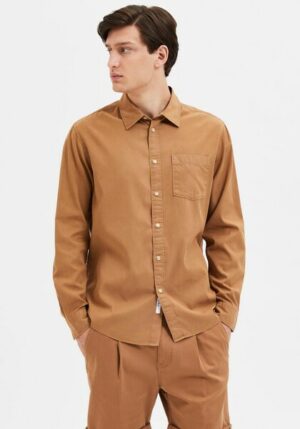 SELECTED HOMME Langarmhemd »SLHREGPASTEL-LINEN SHIRT LS W«