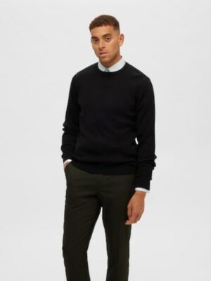 SELECTED HOMME Rundhalspullover »SLHBERG CABLE CREW NECK NOOS«