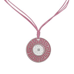 Steuer Lange Kette »Kordelkette 3 reihig rosa mit Anhänger«