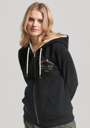 Superdry Kapuzensweatshirt »LUXE METALLIC LOGO ZIPHOOD«