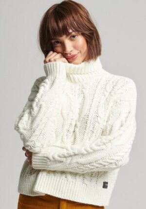 Superdry Rollkragenpullover »VINTAGE HIGH NECK CABLE KNIT«