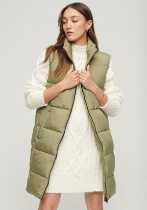 Superdry Steppweste »STUDIOS LONGLINE QUILTED GILET«