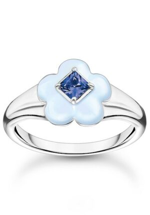 THOMAS SABO Fingerring »mit blauer Blume