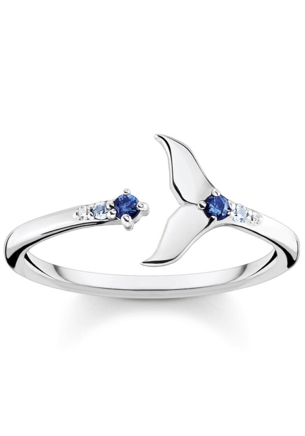 THOMAS SABO Fingerring »Schwanzflosse mit Steinen