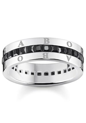 THOMAS SABO Fingerring »schwarze Steine pavé