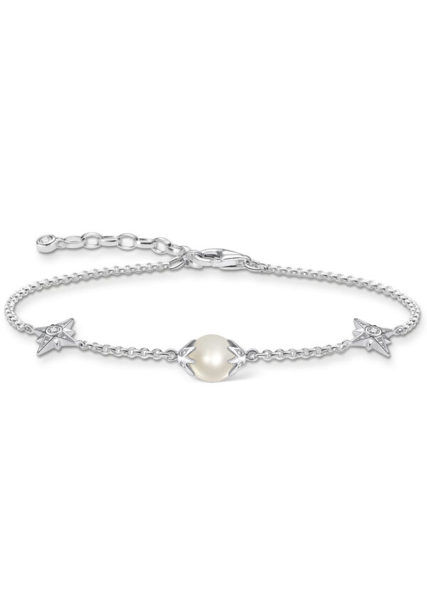 THOMAS SABO Perlenarmband »Perle mit Sternen silber