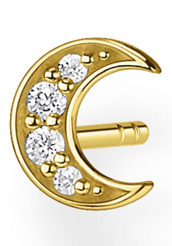 THOMAS SABO Single-Ohrstecker »Mond pavé gold