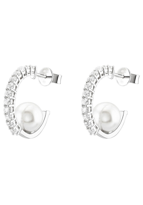 UNIKE JEWELLERY Paar Creolen »HOOP CLASSY SHINNY PEARL