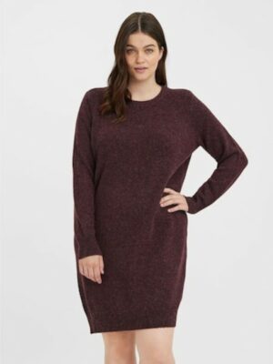 Vero Moda Curve Strickkleid »VMDOFFY LS O-NECK DRESS GA NOOS CUR«