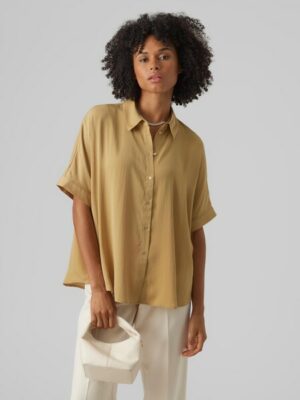 Vero Moda Kurzarmbluse »VMKATRINE S/S OVERSIZED SHIRT WVN NOOS«