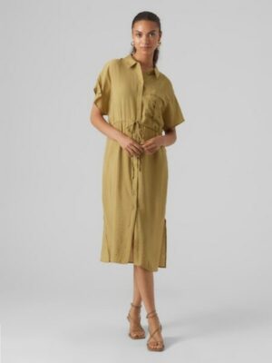 Vero Moda Sommerkleid »VMIRIS S/S SHIRT CALF DRESS WVN NOOS«