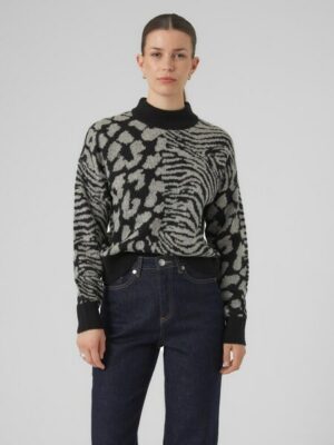 Vero Moda Strickpullover »VMVERA ANIMAL LS HIGHNECK PULLOVER BF«