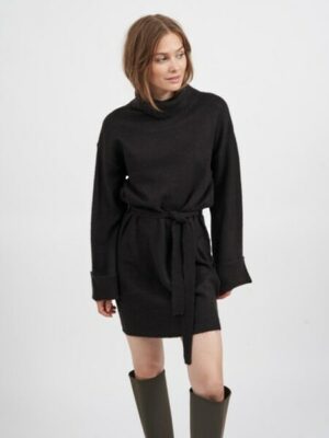 Vila Strickkleid »VIROLFIE L/S TIE BELT KNIT DRESS - NOOS«