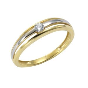 Vivance Fingerring »333/- Gold bicolor Zirkonia«