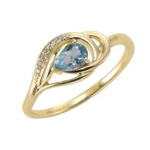 Vivance Fingerring »375/- Gelbgold mit Blautopas/Zirkonia«