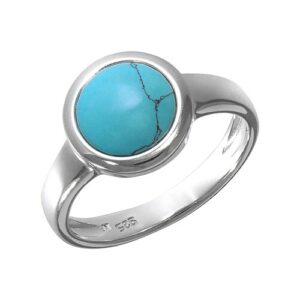 Vivance Fingerring »925/- Sterling Silber rhodiniert Türkis«