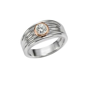 Vivance Fingerring »Silber 925 zweifarbig Zirkonia«