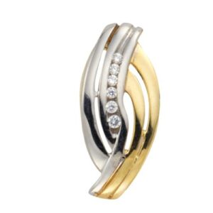 Vivance Kettenanhänger »333/- Gelbgold bicolor 6x Zirkonia«