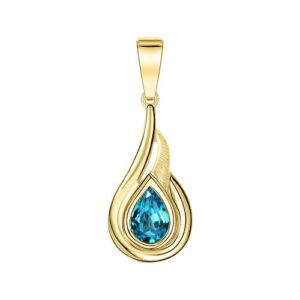 Vivance Kettenanhänger »375/- Gelbgold glanz Blautopas«