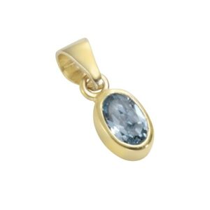 Vivance Kettenanhänger »585/- Gelbgold glanz Blautopas«