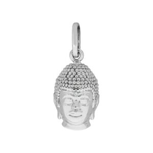 Vivance Kettenanhänger »925/- Sterling Silber rhodiniert Buddah-Kopf Zirkonia«