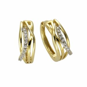 Vivance Paar Creolen »333 Gold zweifarbig 15mm Zirkonia«