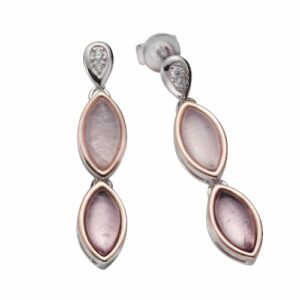 Vivance Paar Ohrhänger »925/- Sterling Silber rosé Zirkonia«