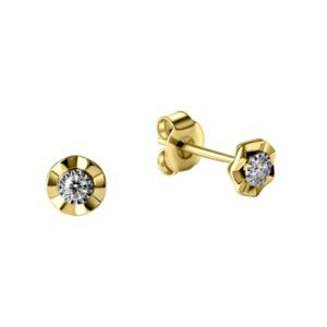 Vivance Paar Ohrstecker »585/- Gelbgold bicolor mit Brillant«