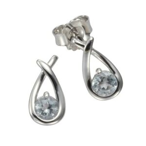 Vivance Paar Ohrstecker »925/- Sterling Silber 2x Blautopas«