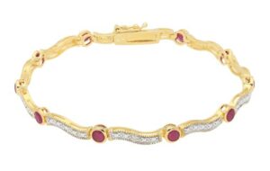 Vivance Silberarmband »rubies & diamond«