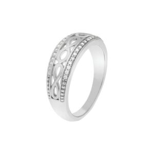 Zeeme Fingerring »Silber 925 glanz/mattiert Zirkonia«